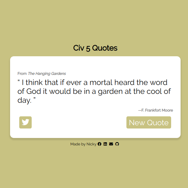 Civilisation 5 Quote Generator